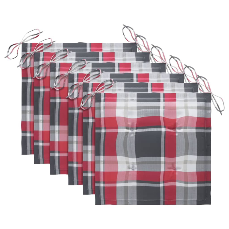 Gartenstühle mit Kissen 6 Stk. Massivholz Akazie