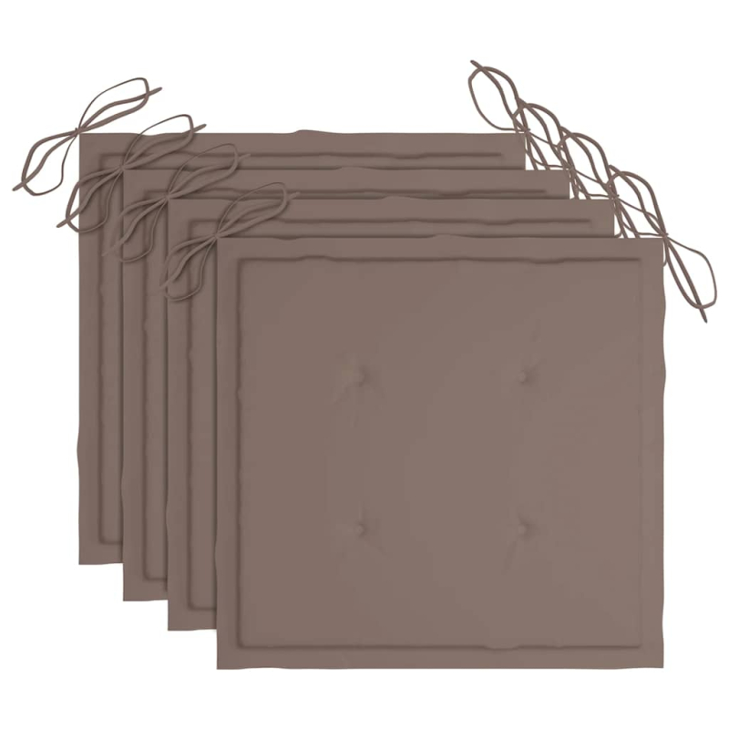 Gartenstühle 4 Stk. mit Kissen Massivholz Akazie