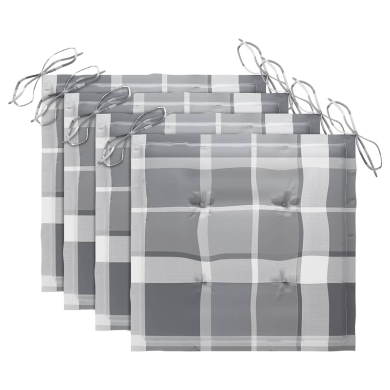 Gartenstühle 4 Stk. mit Kissen Massivholz Akazie