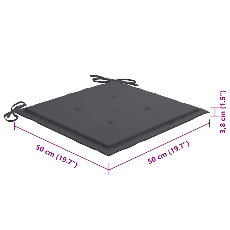 Gartenstühle 6 Stk. mit Kissen Massivholz Akazie