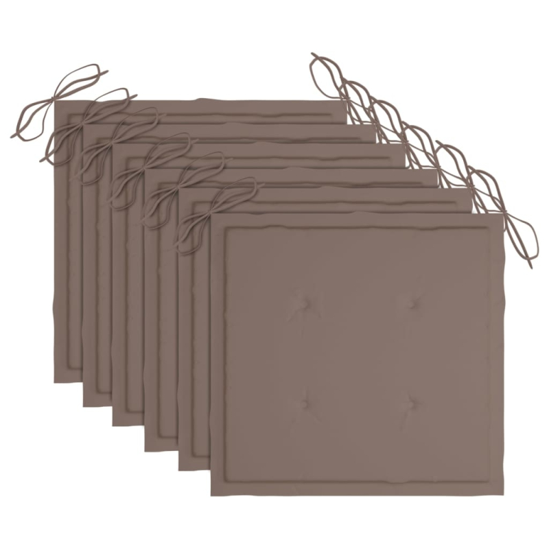 Gartenstühle 6 Stk. mit Kissen Massivholz Akazie