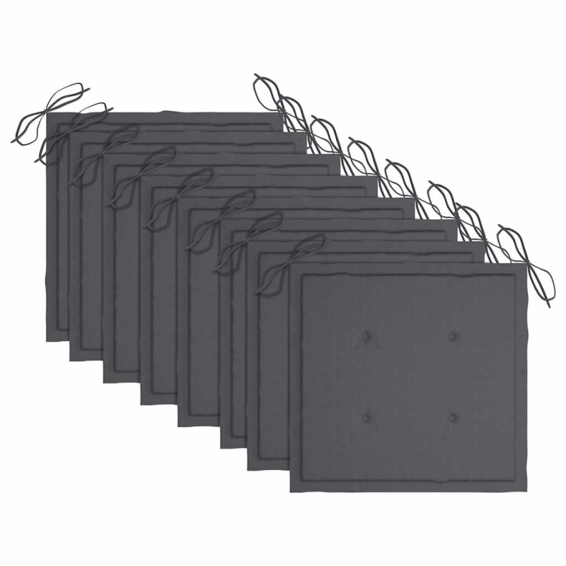 Gartenstühle 8 Stk. mit Kissen Massivholz Akazie