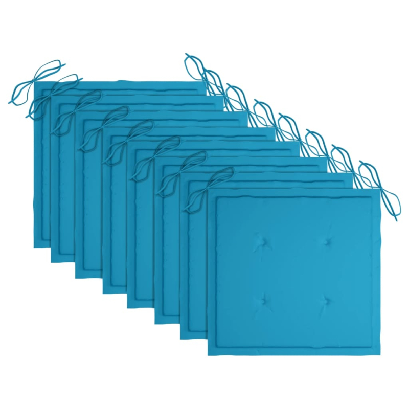 Gartenstühle 8 Stk. mit Kissen Massivholz Akazie