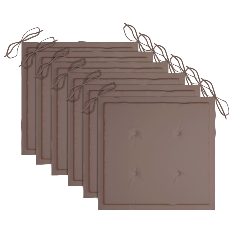 Gartenstühle 6 Stk. mit Kissen Massivholz Teak