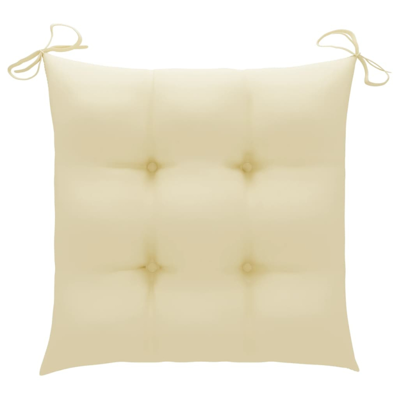 Gartenstühle 6 Stk. mit Kissen Massivholz Teak