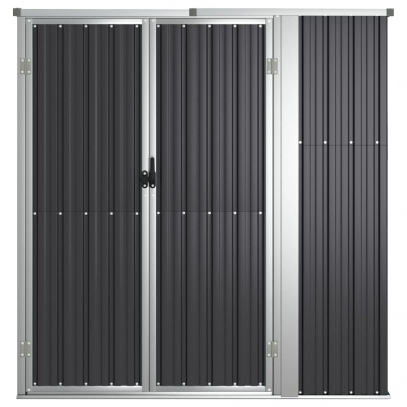 Gerätehaus Anthrazit 161x89x161 cm Verzinkter Stahl