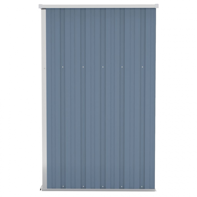 Anbauschuppen Grau 118x100x178 cm Verzinkter Stahl