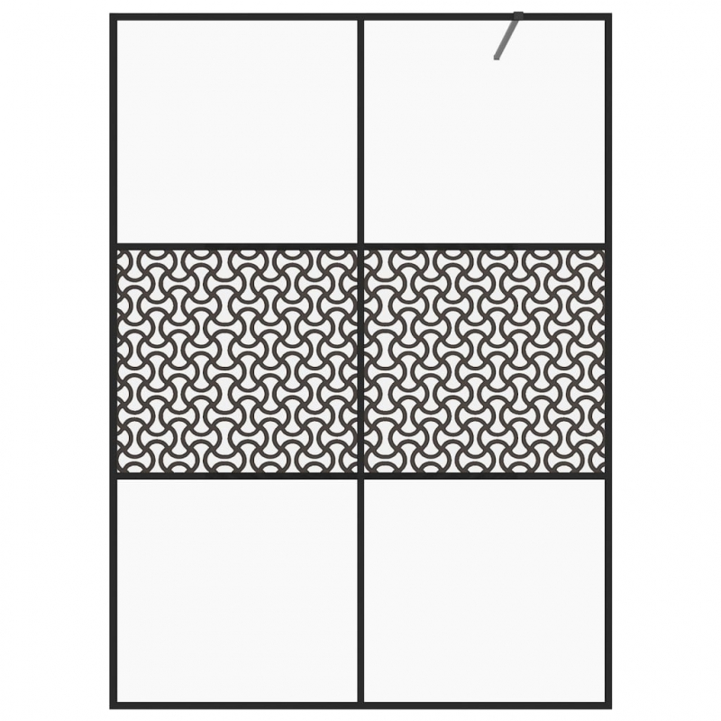 Duschwand für Begehbare Dusche mit Klarem ESG-Glas 140x195 cm