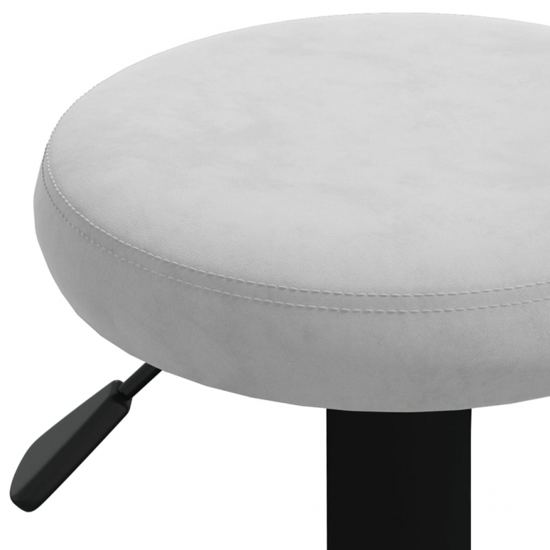 Barhocker 2 Stk. Hellgrau Samt