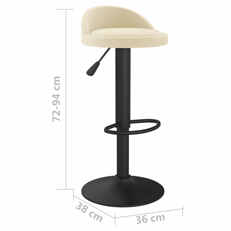 Barhocker Creme Samt