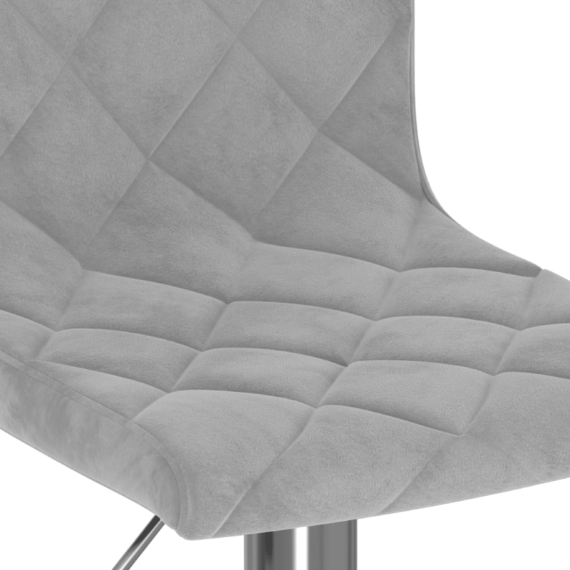 Barhocker 2 Stk. Hellgrau Samt