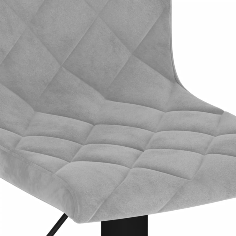 Barhocker 2 Stk. Hellgrau Samt