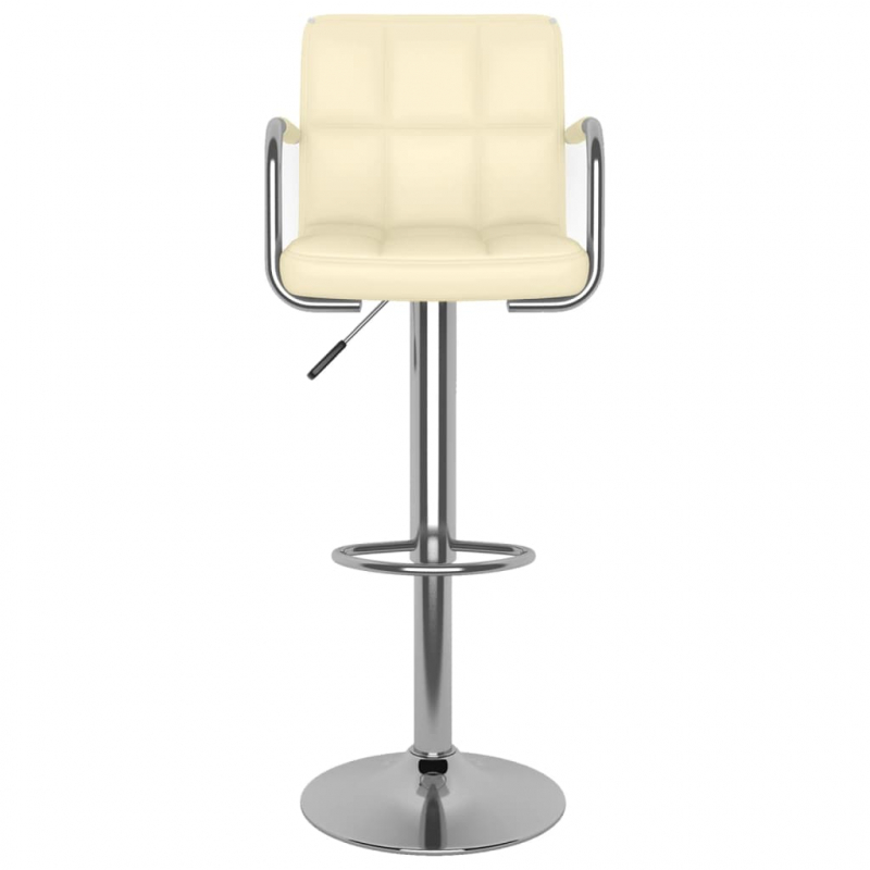 Barhocker 2 Stk. Creme Kunstleder