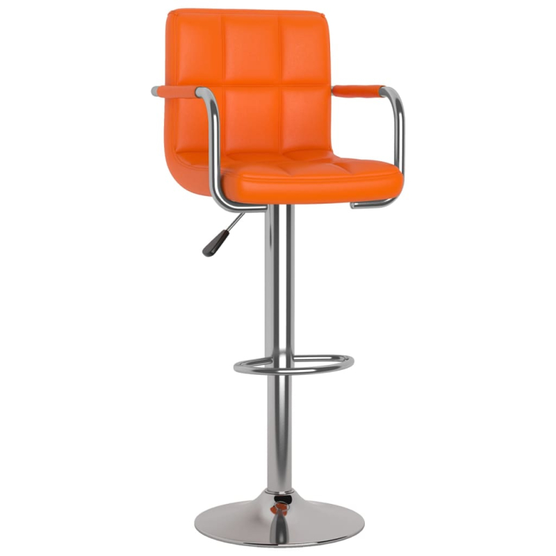 Barhocker 2 Stk. Orange Kunstleder