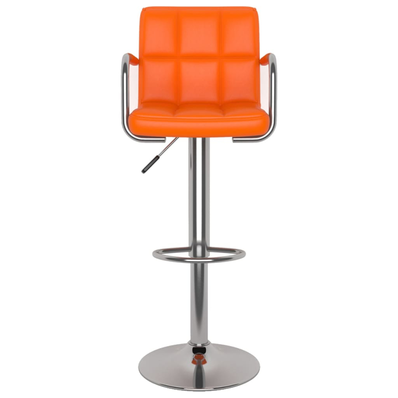Barhocker 2 Stk. Orange Kunstleder