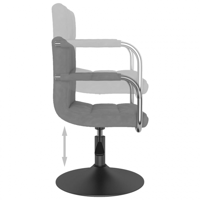 Barhocker Hellgrau Samt