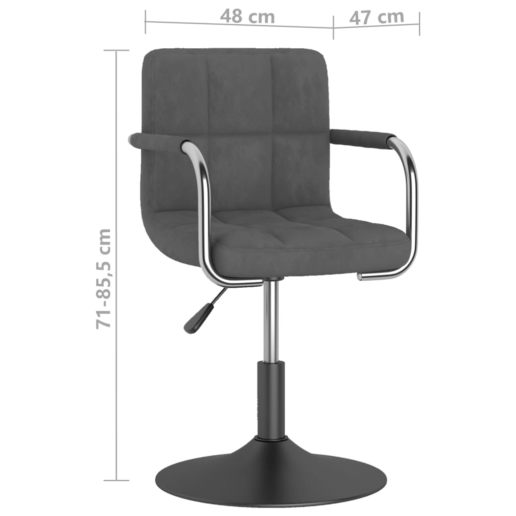 Barhocker Dunkelgrau Samt