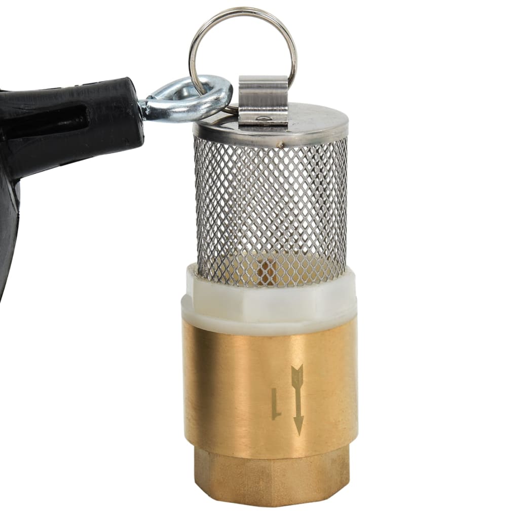 Saugschlauch mit Messing-Anschlüssen Schwarz 1,1 4 m PVC