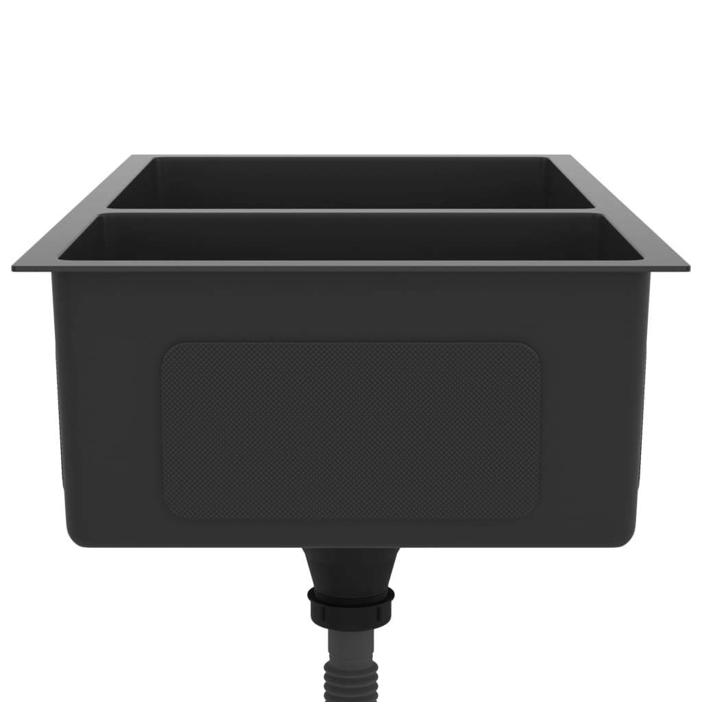 Küchenspüle Schwarz Edelstahl