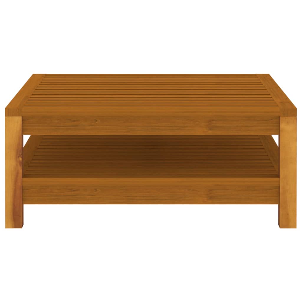 2-tlg. Garten-Sofagarnitur mit Dunkelgrauen Kissen Akazienholz