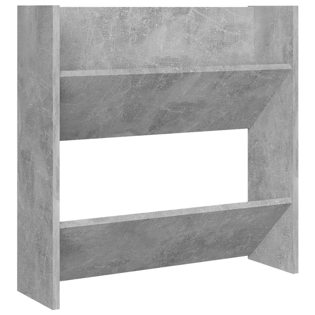 Wand-Schuhschrank Betongrau 60x18x60 cm Holzwerkstoff