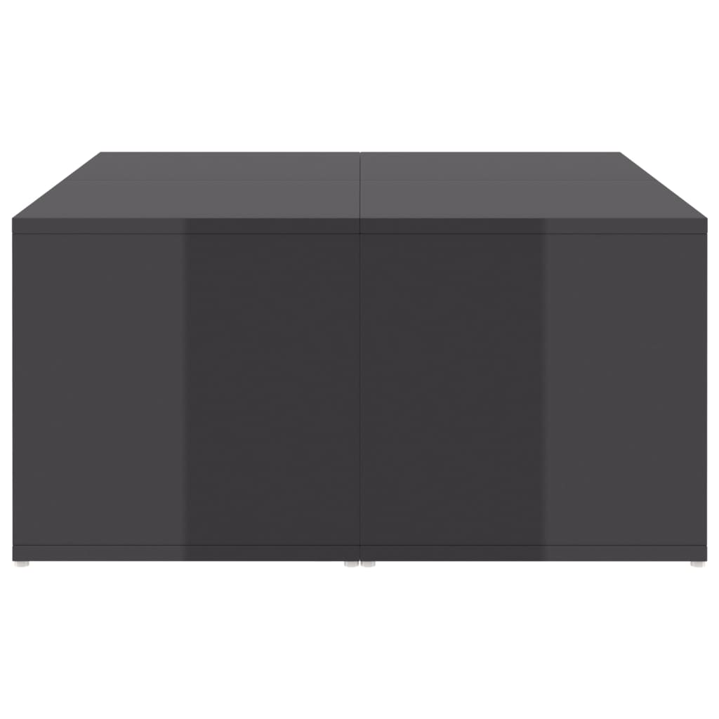 Couchtische 4 Stk. Hochglanz-Grau 33x33x33 cm Holzwerkstoff
