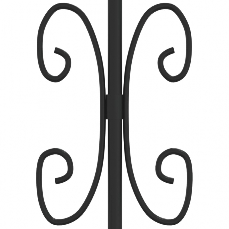 Gartenzaun mit Speerspitzen Schwarz 190 cm Stahl