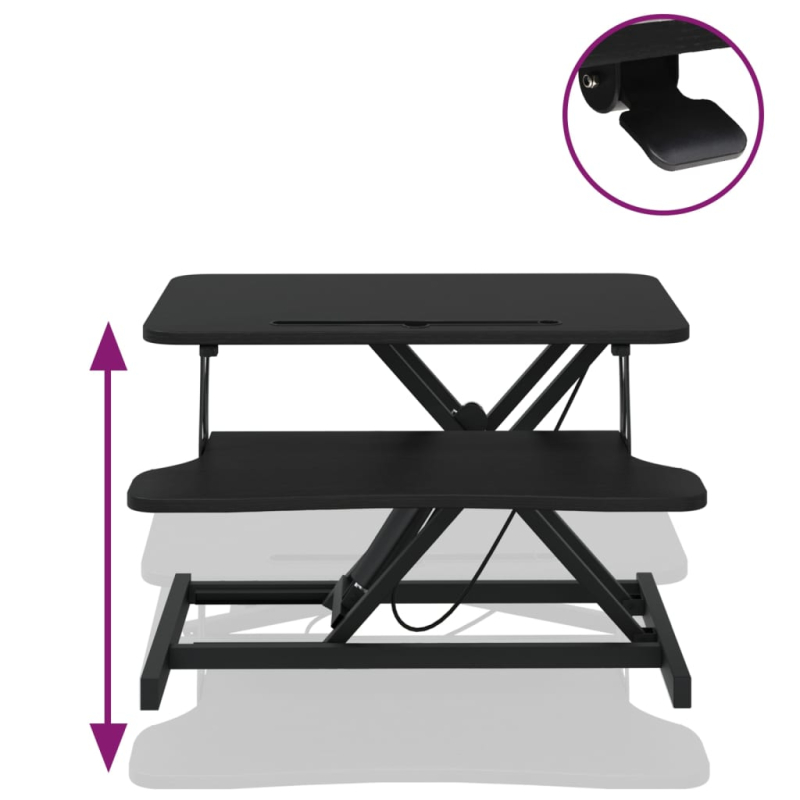 Arbeitsstation Verstellbar 60x40x(13-41,5) cm Stahl
