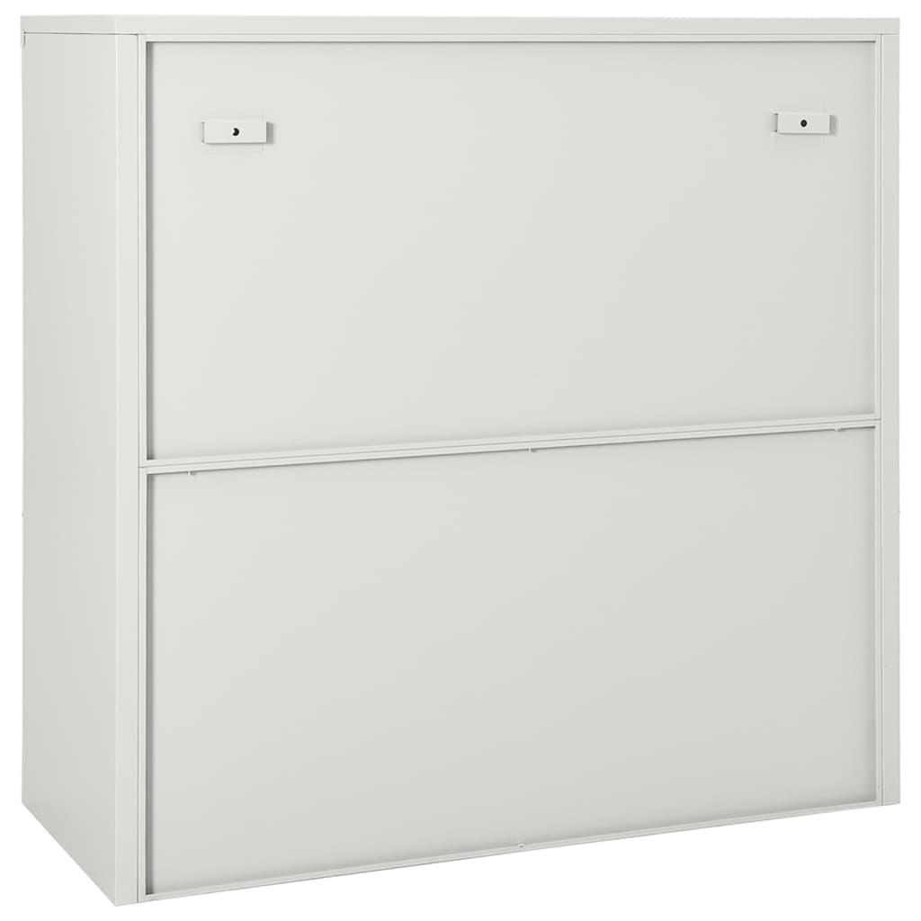 Schrank mit Schiebetür Hellgrau 90x40x90 cm Stahl