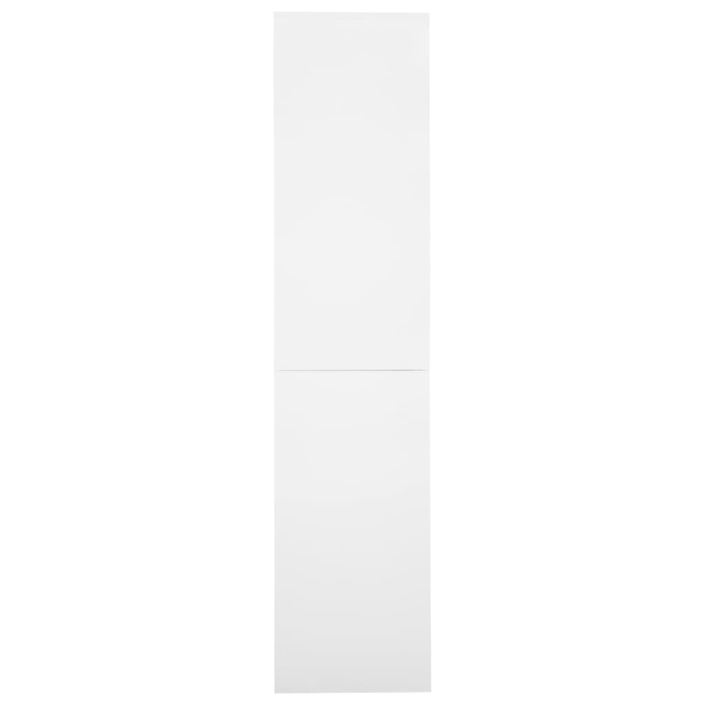 Büroschrank mit Schiebetüren Weiß 90x40x180 cm Stahl
