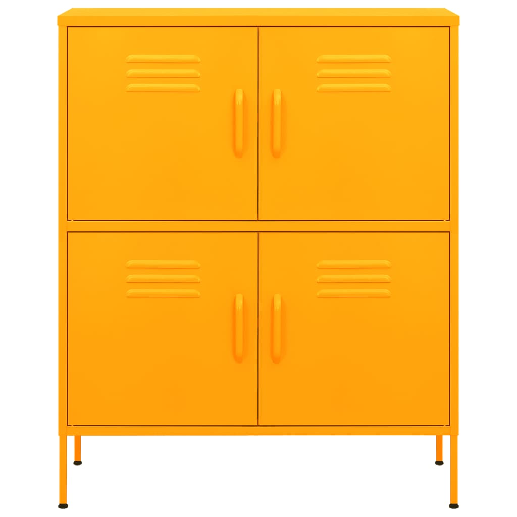 Lagerschrank Senfgelb 80x35x101,5 cm Stahl