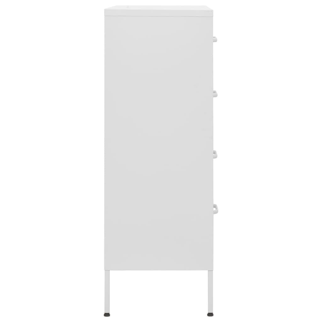 Kommode Weiß 80x35x101,5 cm Stahl