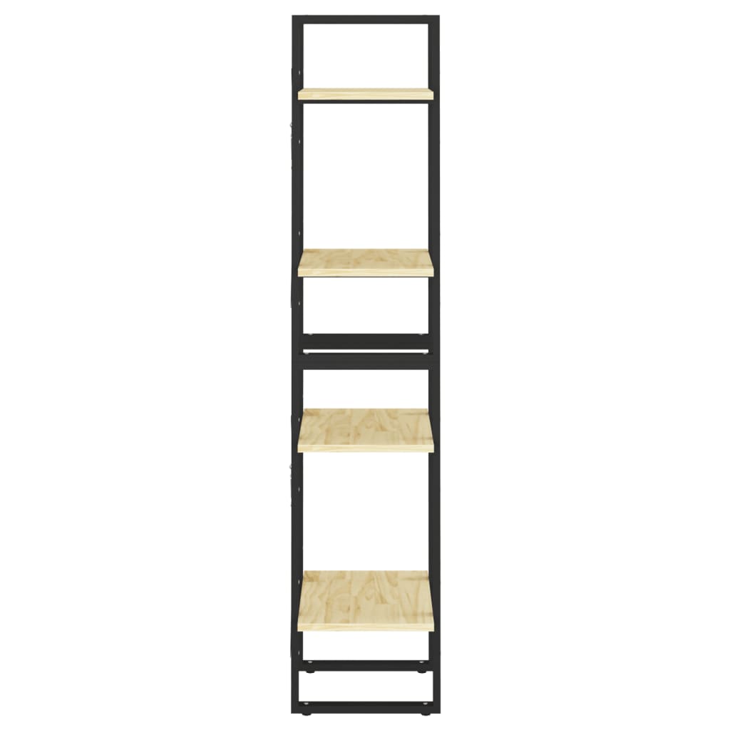 Bücherregal 4 Böden 40x30x140 cm Massivholz Kiefer