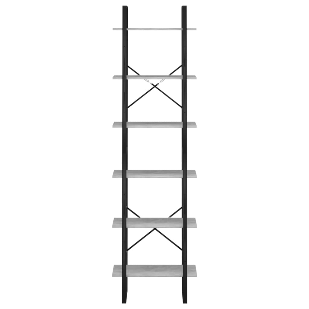 Lagerregal Betongrau 60x30x210 cm Holzwerkstoff