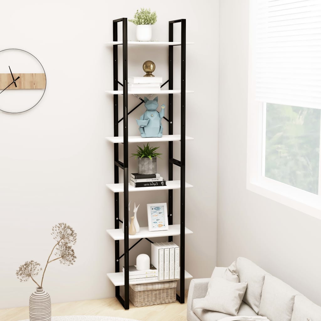 Lagerregal Weiß 60x30x210 cm Massivholz Kiefer