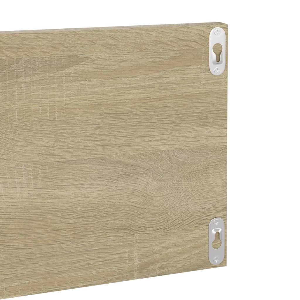 Wandregale 2 Stk. Sonoma-Eiche 80x11,5x18 cm Holzwerkstoff