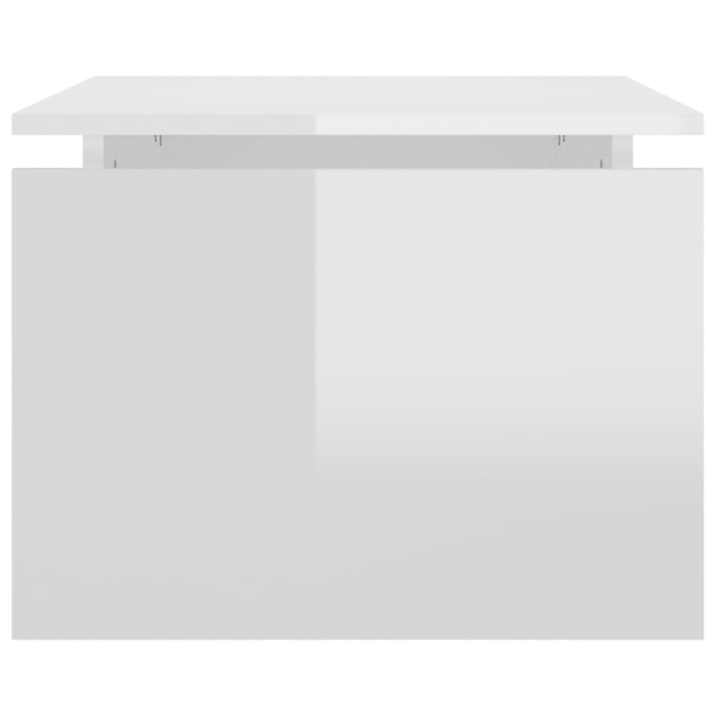 Couchtisch Hochglanz-Weiß 68x50x38 cm Holzwerkstoff