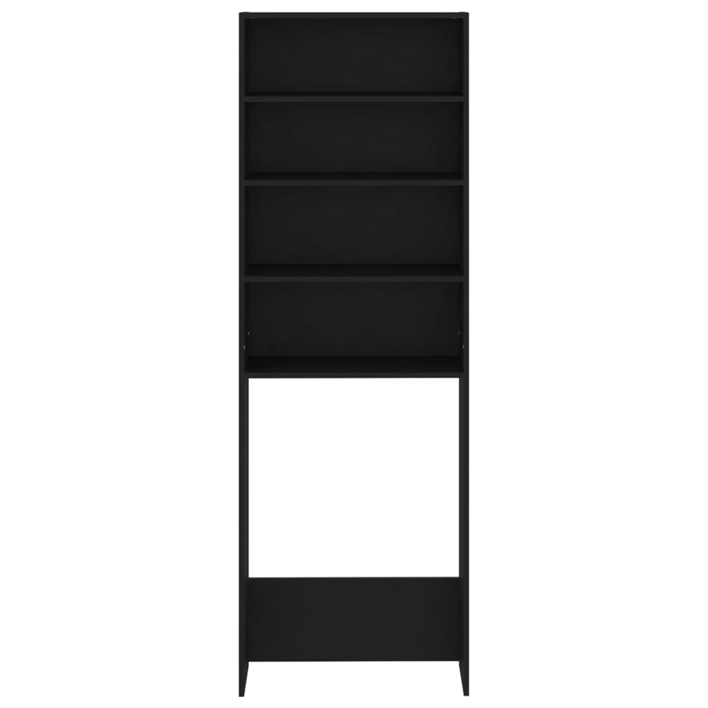 Waschmaschinenschrank Schwarz 64x24x190 cm