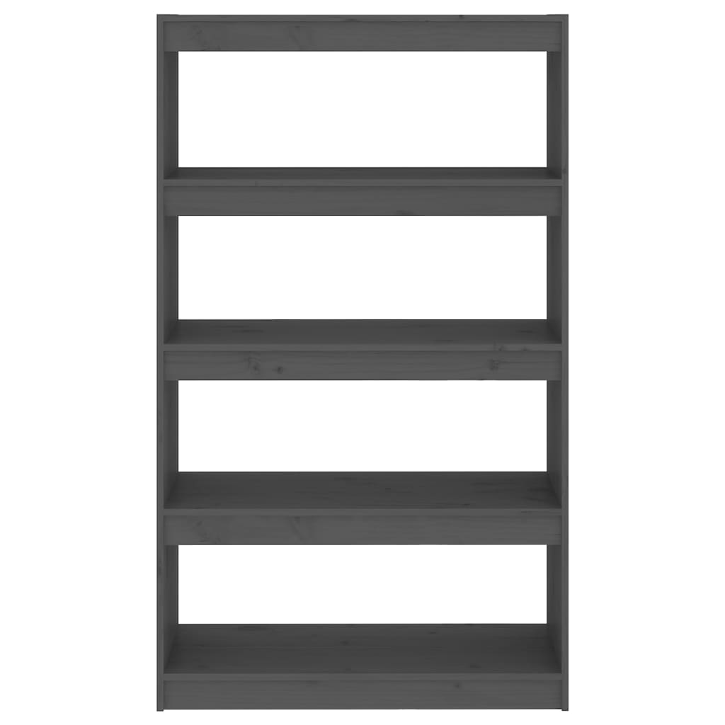 Bücherregal/Raumteiler Grau 80x30x135,5 cm Massivholz Kiefer