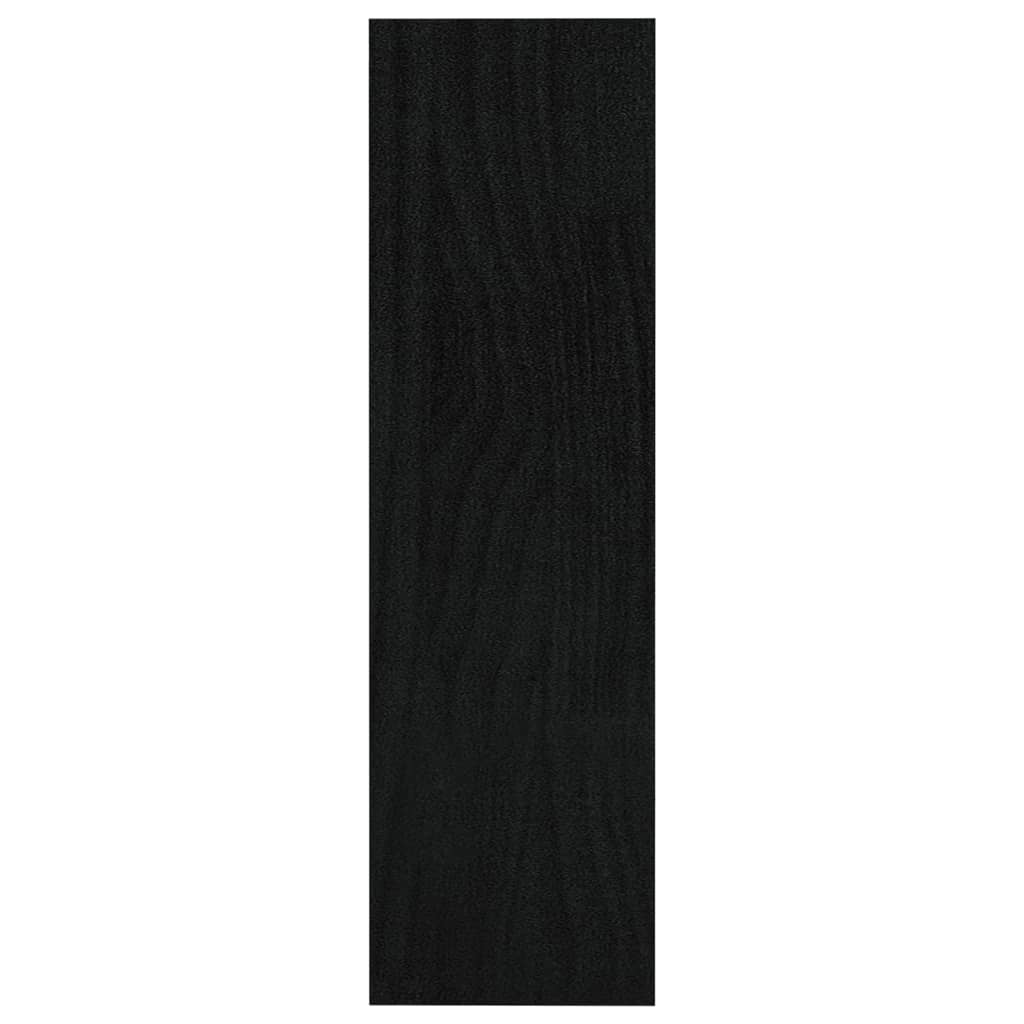 Bücherregal/Raumteiler Schwarz 100x30x103 cm Kiefer Massivholz