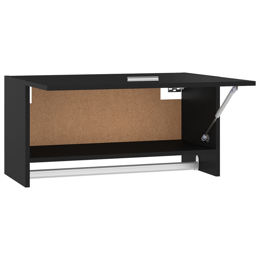 Kleiderschrank Schwarz 70x32,5x35 cm Holzwerkstoff