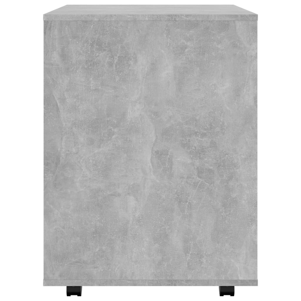 Rollschrank Betongrau 60x53x72 cm Holzwerkstoff