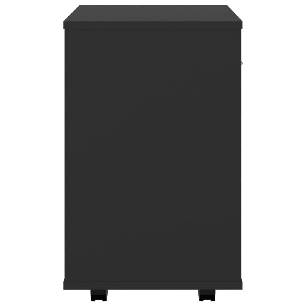 Rollschrank Schwarz 46x36x59 cm Holzwerkstoff