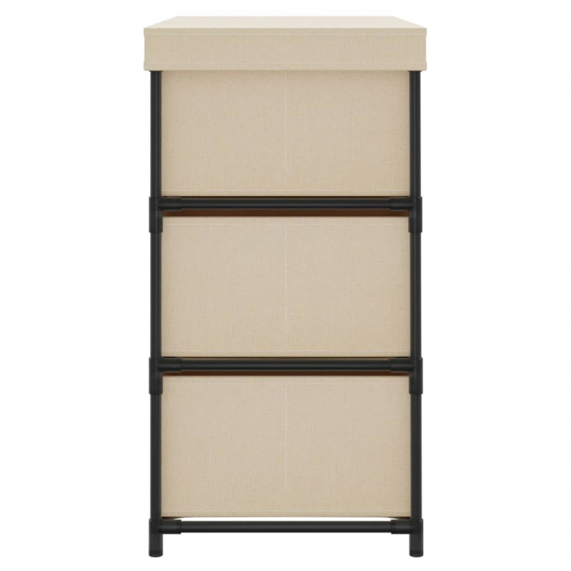 Lagerschrank mit 6 Schubladen 55×29×55 cm Creme Stahl
