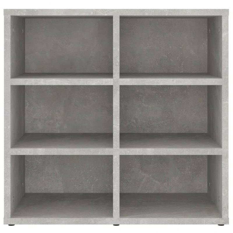 Schuhregale 2 Stk. Betongrau 52,5x30x50 cm