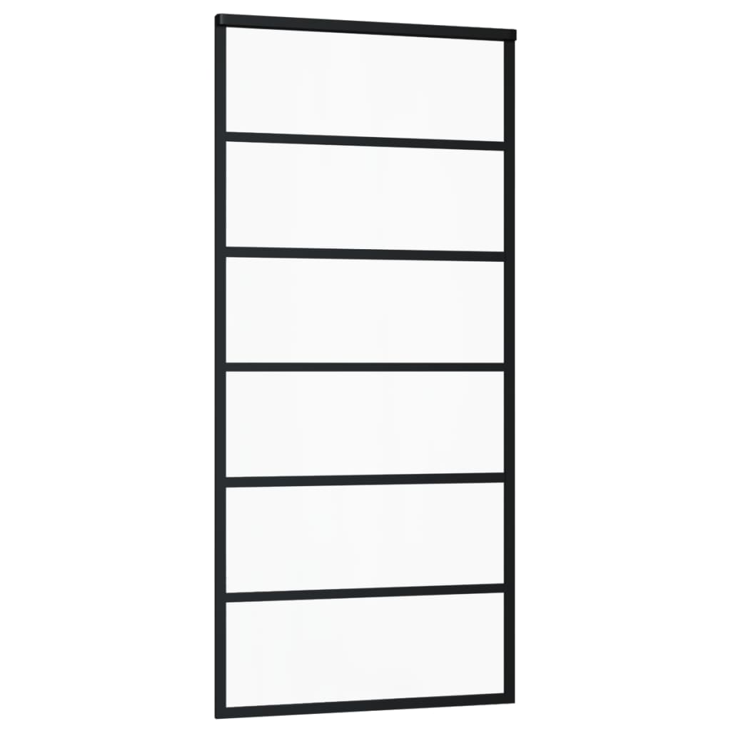 Schiebetür mit Beschlag ESG-Glas & Aluminium 90x205 cm