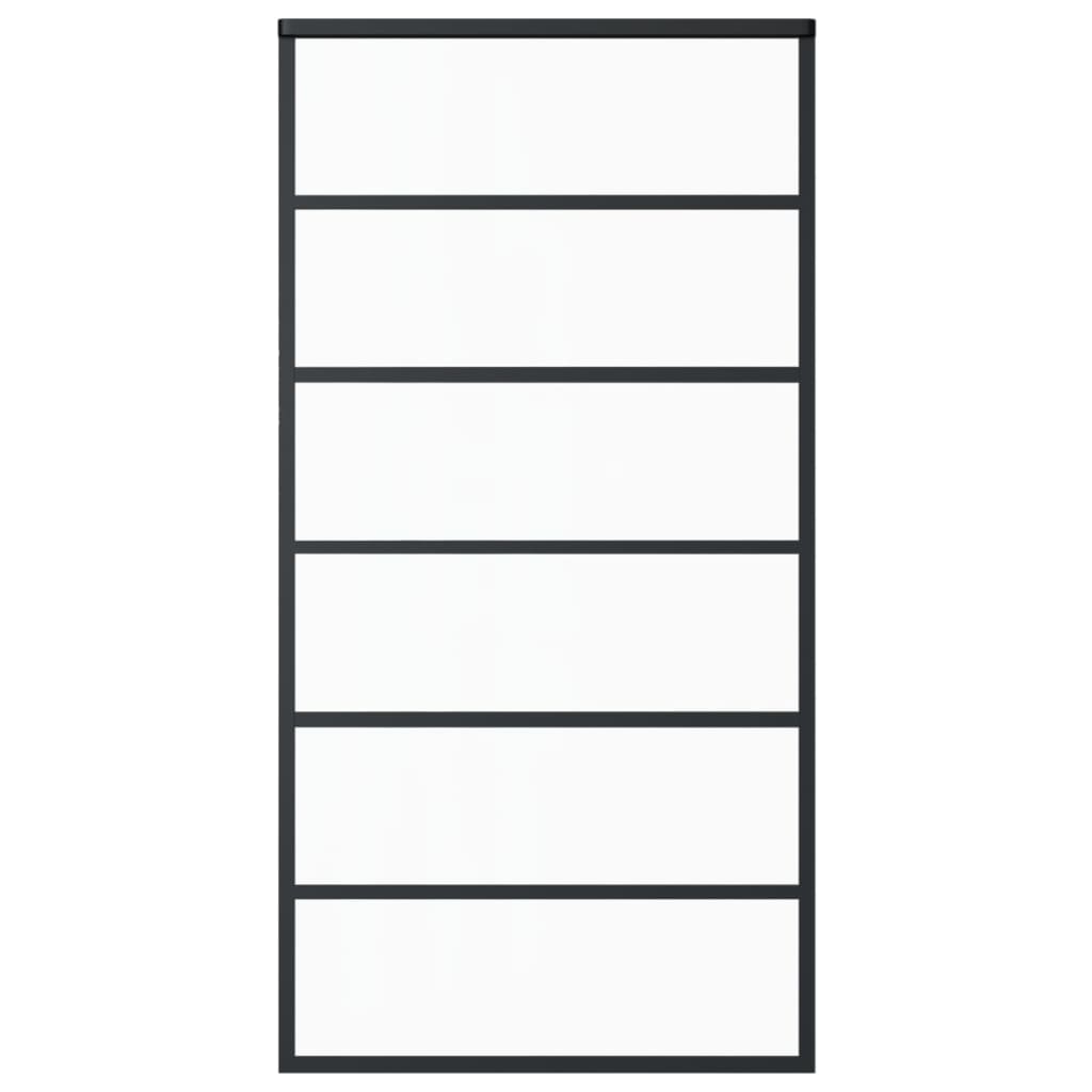 Schiebetür mit Beschlag ESG-Glas & Aluminium 102x205 cm