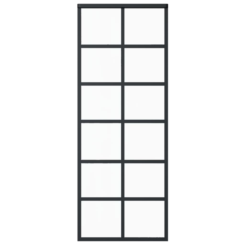 Schiebetür mit Beschlag ESG-Glas & Aluminium 76x205 cm