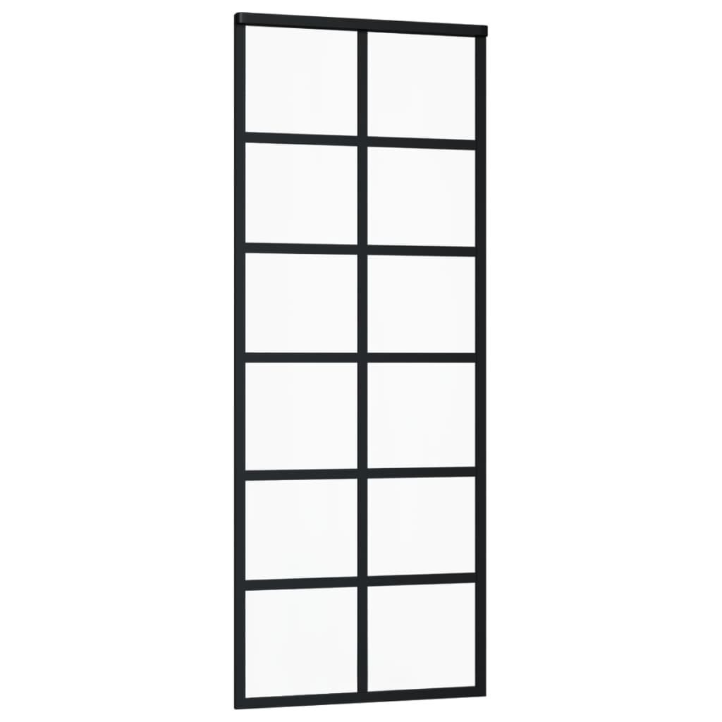 Schiebetür mit Beschlag ESG-Glas & Aluminium 76x205 cm