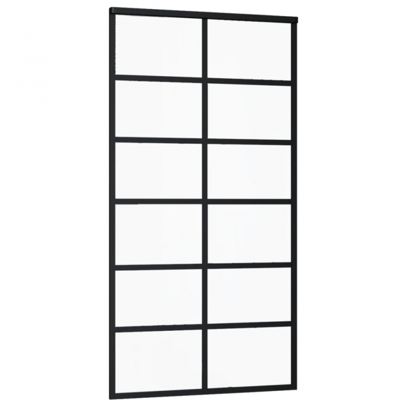 Schiebetür mit Beschlag ESG-Glas & Aluminium 102x205 cm